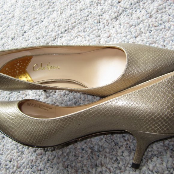Cole Haan Fiona Sand Embossed Snake Low Air Heels - Picture 9 of 13